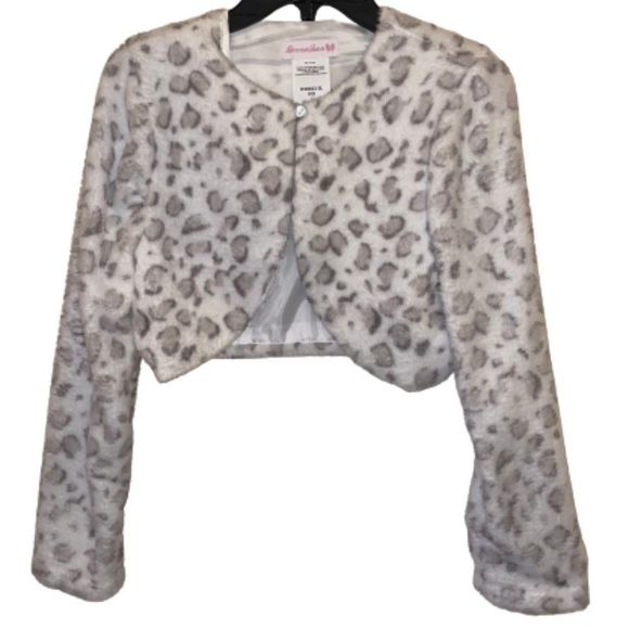 Bonnie Jean Other - 🆕Bonnie Jean Girls Faux Fur Leopard Shrug size L